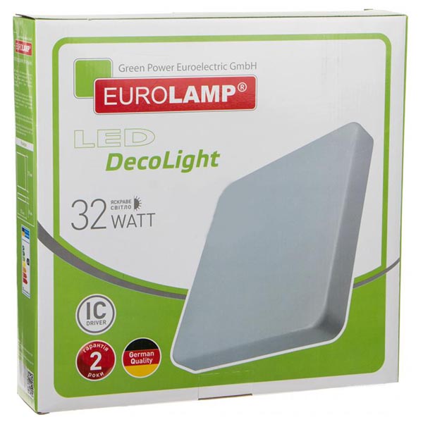 Свiтильник LED Eurolamp Downlight 32 Вт 4000K квадратний